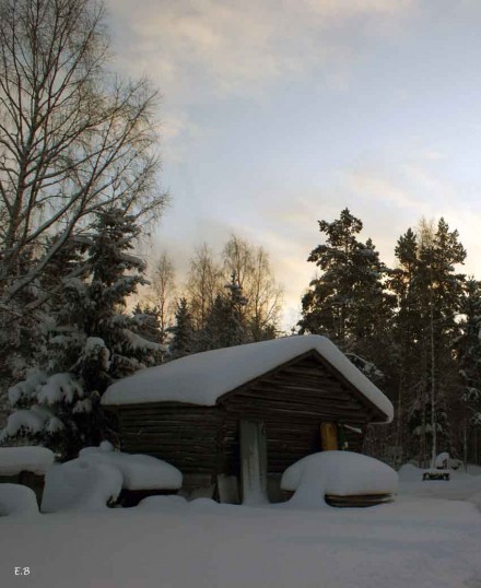 Lada en snörik vinter.