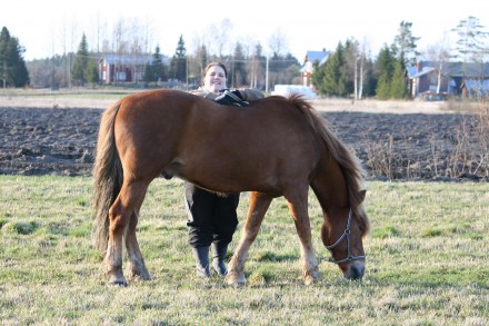 Vårkänslor! Jag och hästen Kalex våren 2009.