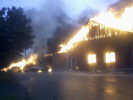 Hallen brinner 25.7.2010