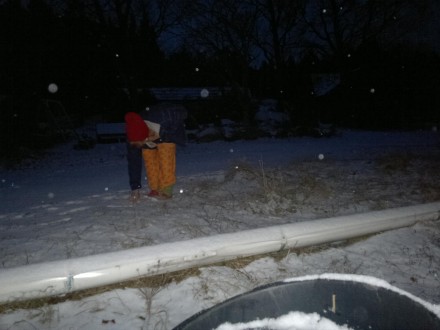 Första snön på ytterholm