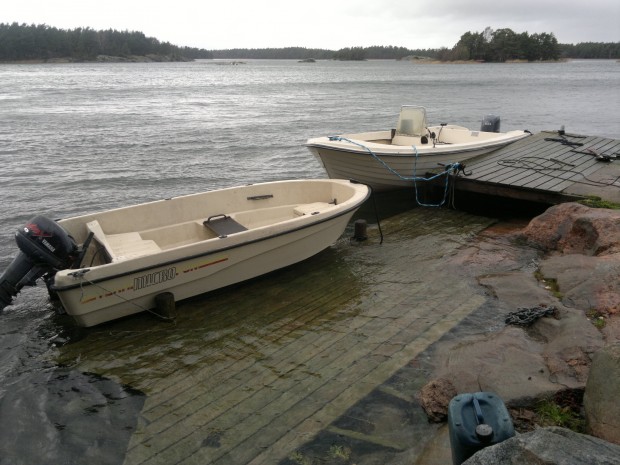 Högvatten i stranden