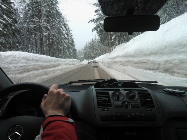 Dagen efter loppet tog vi oss över till den Italienska sidan av gränsen för att pröva på "Tour de ski" -spåret i Toblach.  Här var det om möjligt ännu mera snö.